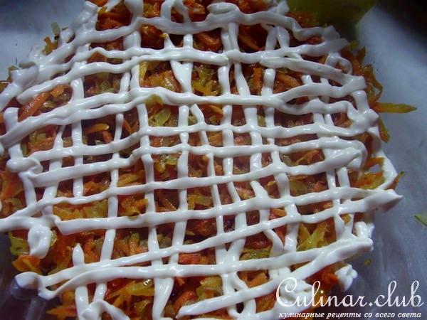Салат "Рыбки в пруду" (вариант)