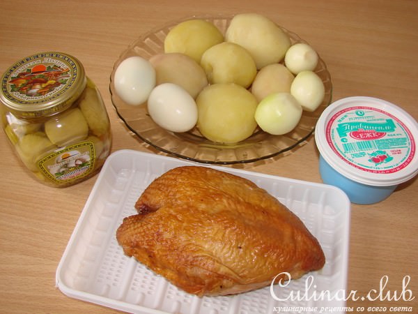 Салат"Белый лебедь