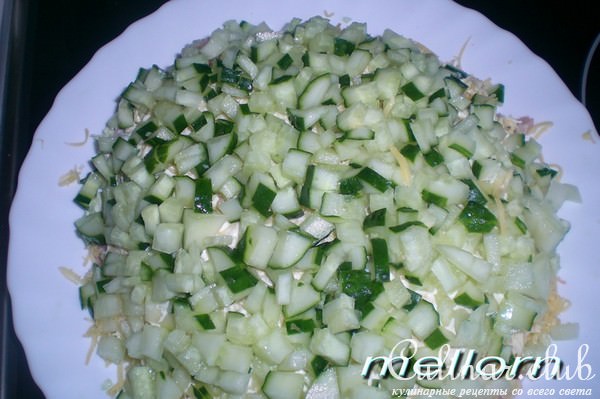 Салат из ветчины и корейской моркови
