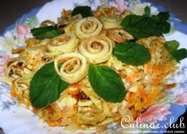 Блинчатый салат