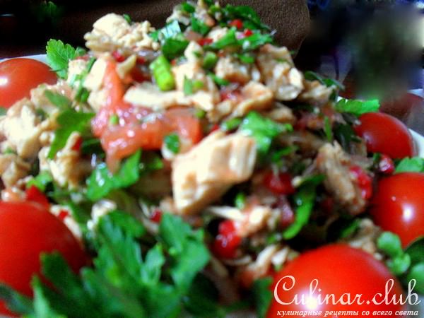 Салат "Курица с грейпфрутом"