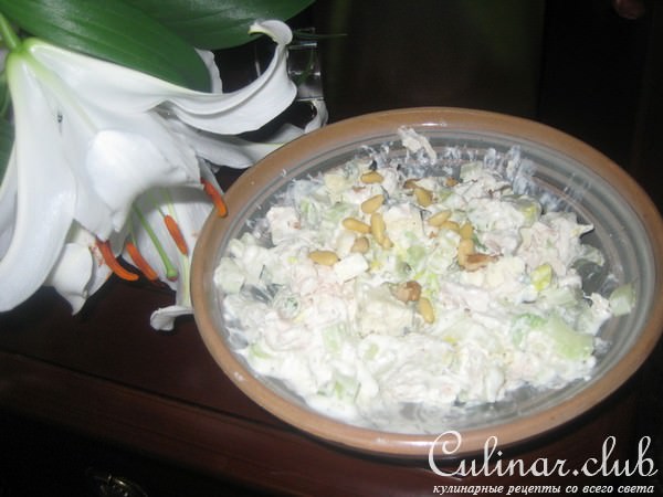 много сельдерея и немного курицы