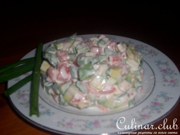 Салат с Авокадо и курицей