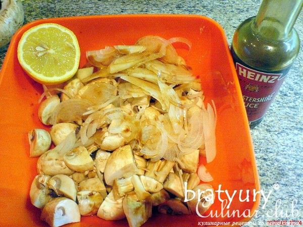 Салат из сырых шампиньонов