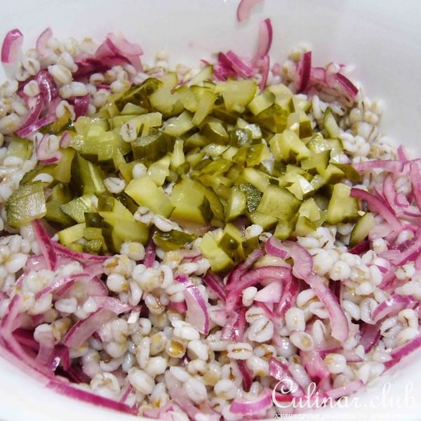 Салат с перловкой "Инструктор".