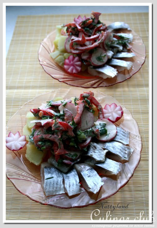 Картофельный салат с сельдью