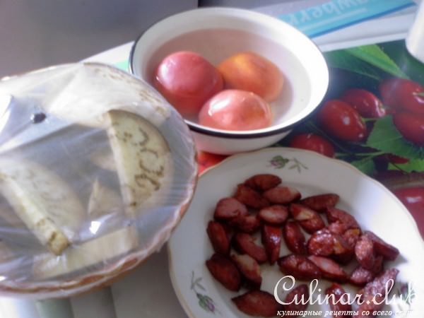 Меживо из баклажанов с копчёной колбаской