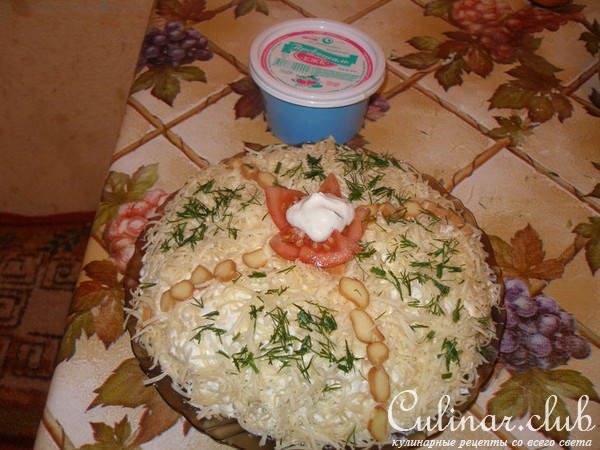 Необычный сырный салат,вариант