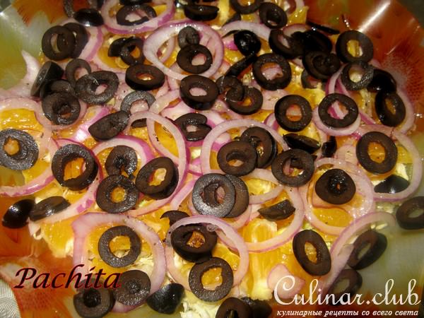 Салат "Кураж" с апельсинами и луком