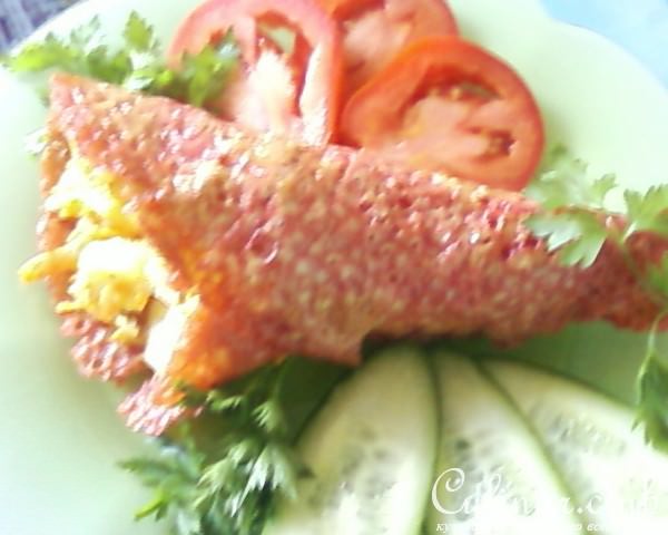 Салат"Рыбный рог"