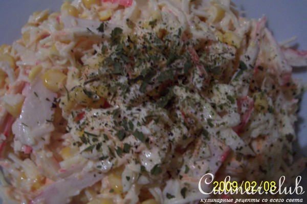 Салат с крабовыми палочками