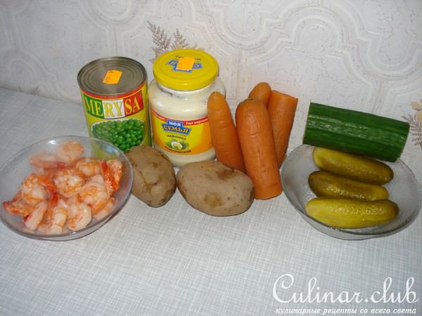 Салат"Раковая шейка"