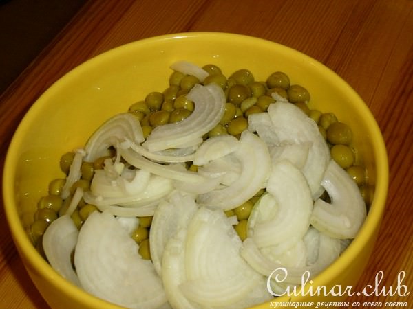 Салат с Горошком и Шампиньонами