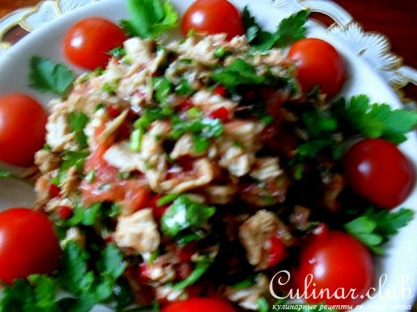 Салат "Курица с грейпфрутом"