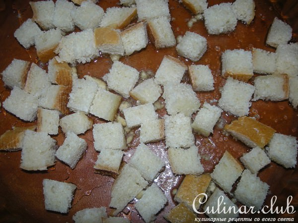 Салат «Цезарь» с беконом