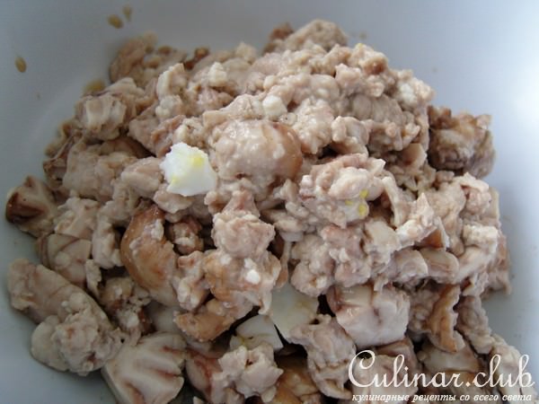 Салат из свиных мозгов