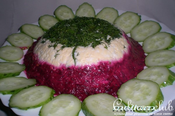 Салат свекольный (вариант подачи)