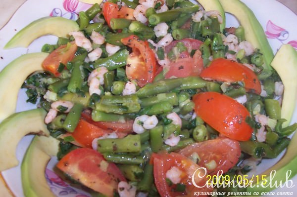 Салат с креветками