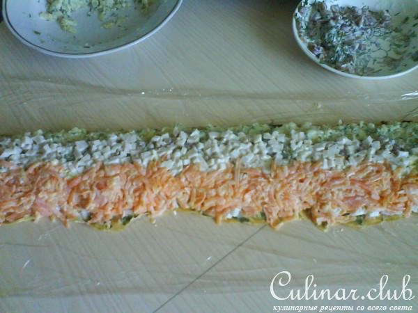 Салат "Грибной пенёк"