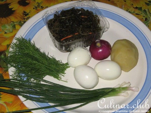 Салат с морской капустой(вариант)