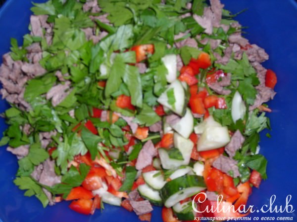 Мясной салатик (вариантик)