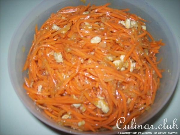 Салат из моркови с мясом по-корейски