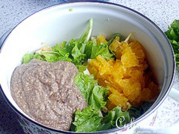 Фруктовый салат с курицей