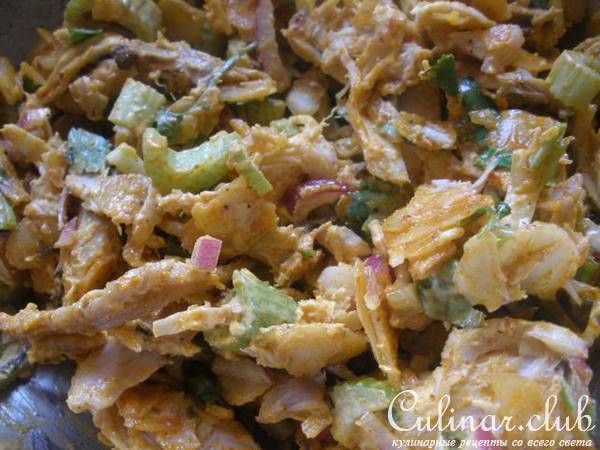 Салат-карри с курицей