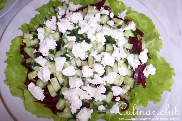 Салат из маринованной свеклы