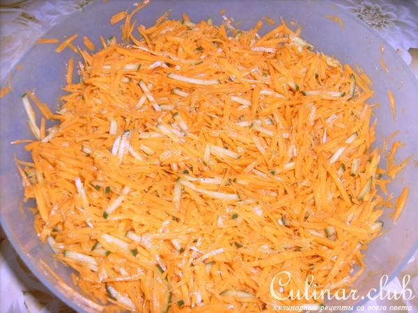 Салат из моркови с Огурцом