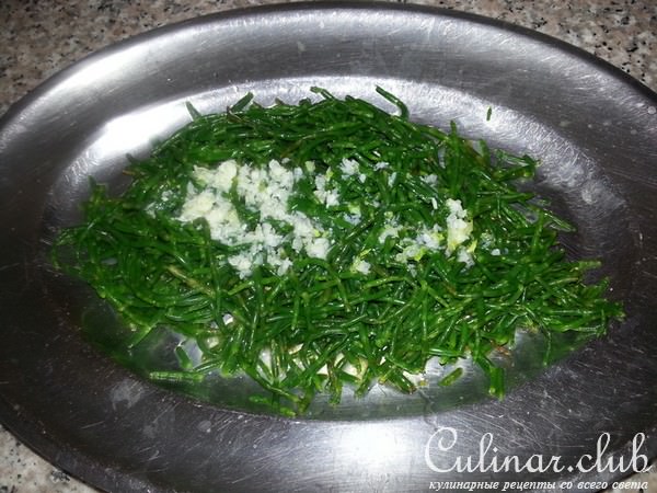 Салат из солероса(морская фасоль)