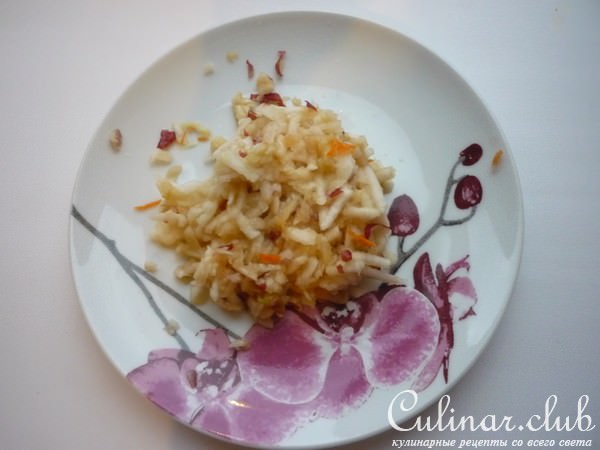 Морковный салат с творогом