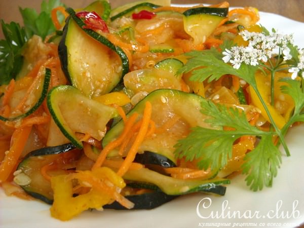 Салат из кабачков по-корейски