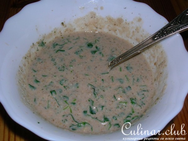 Салат дачный под ореховым соусом ( не для оценки)