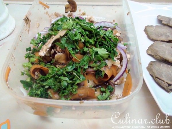 Севиче из овощей с печёным мясом и пармезаном. CEVICHE VEGETABLES.