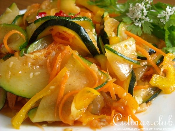 Салат из кабачков по-корейски