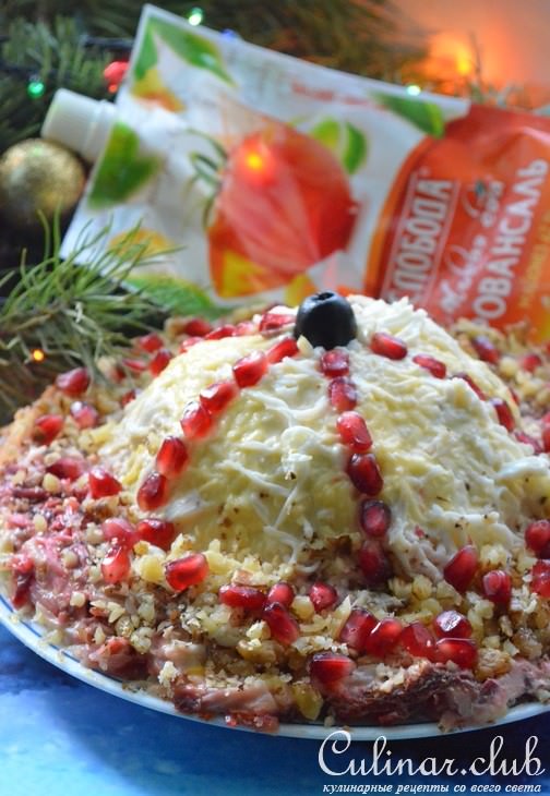 Салат "Шапка Мономаха" (праздничный вариант)