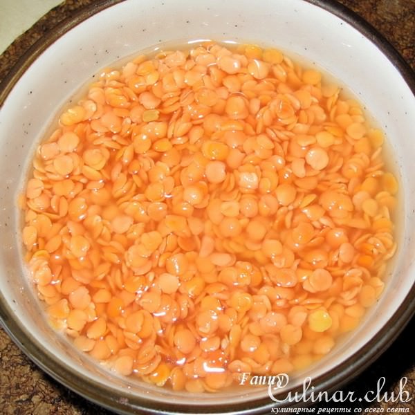 Салат из стручковой фасоли и красной чечевицы (для принцессы)