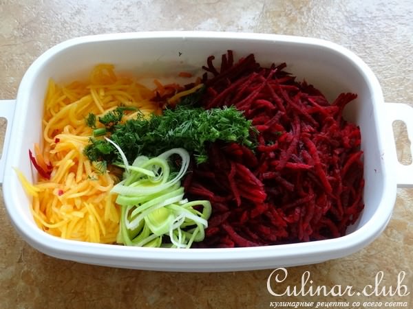 Салат из сырой свеклы и манго