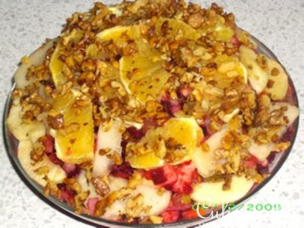Винегрет с фруктами (мой вариант)