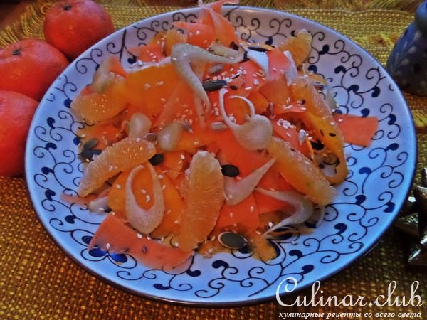 Морковка с тыквой под майонезным соусом