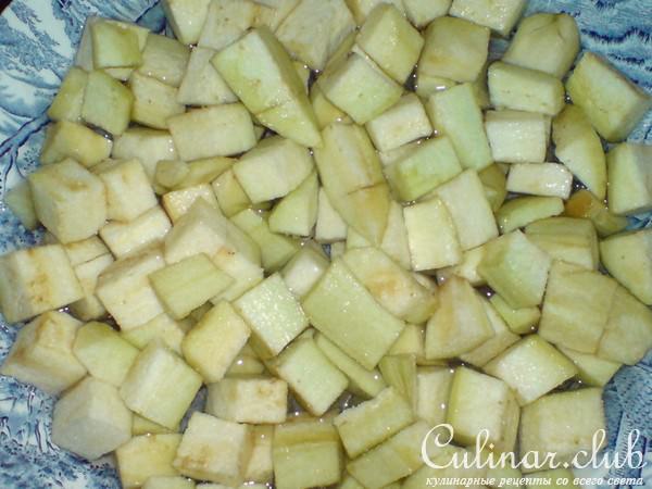 Салат из отварной рыбы и..баклажанов