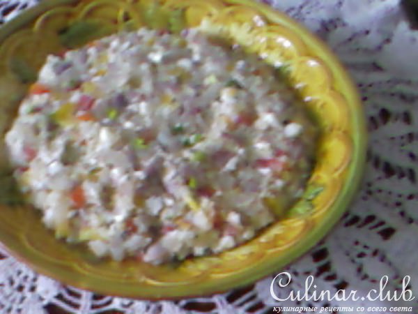 Картофельный салат с сельдью"Фантазия"