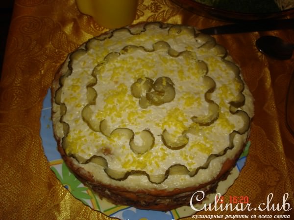 торт с сайрой