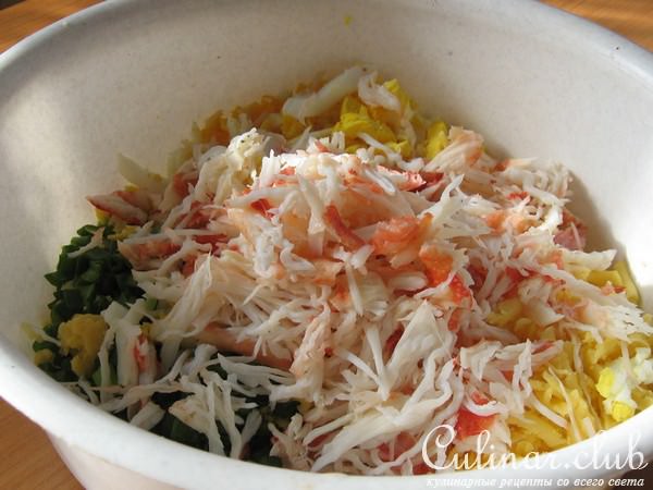 Салат с крабового мяса "Мозаика"