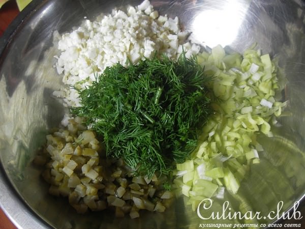 Салат с подосиновиками и креветками