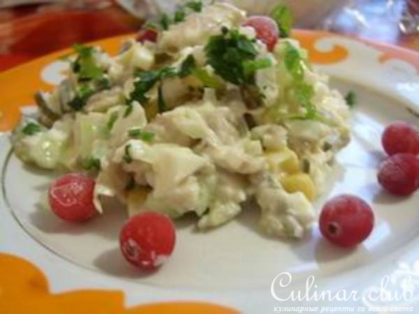 Легкий рыбный салат