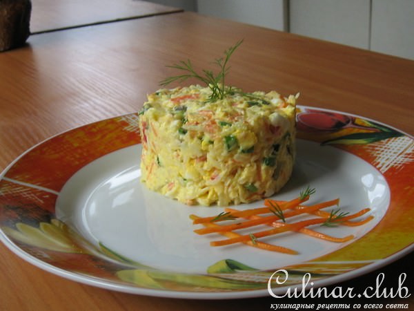 Салат с крабового мяса "Мозаика"