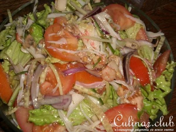 Салат с море продуктами + снежный краб