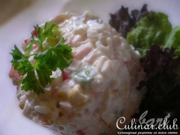быстрый салат из крабовых палочек